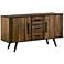 Cusco 57" Wide Rustic Antique Acacia Wood and Metal 3-Drawer Buffet