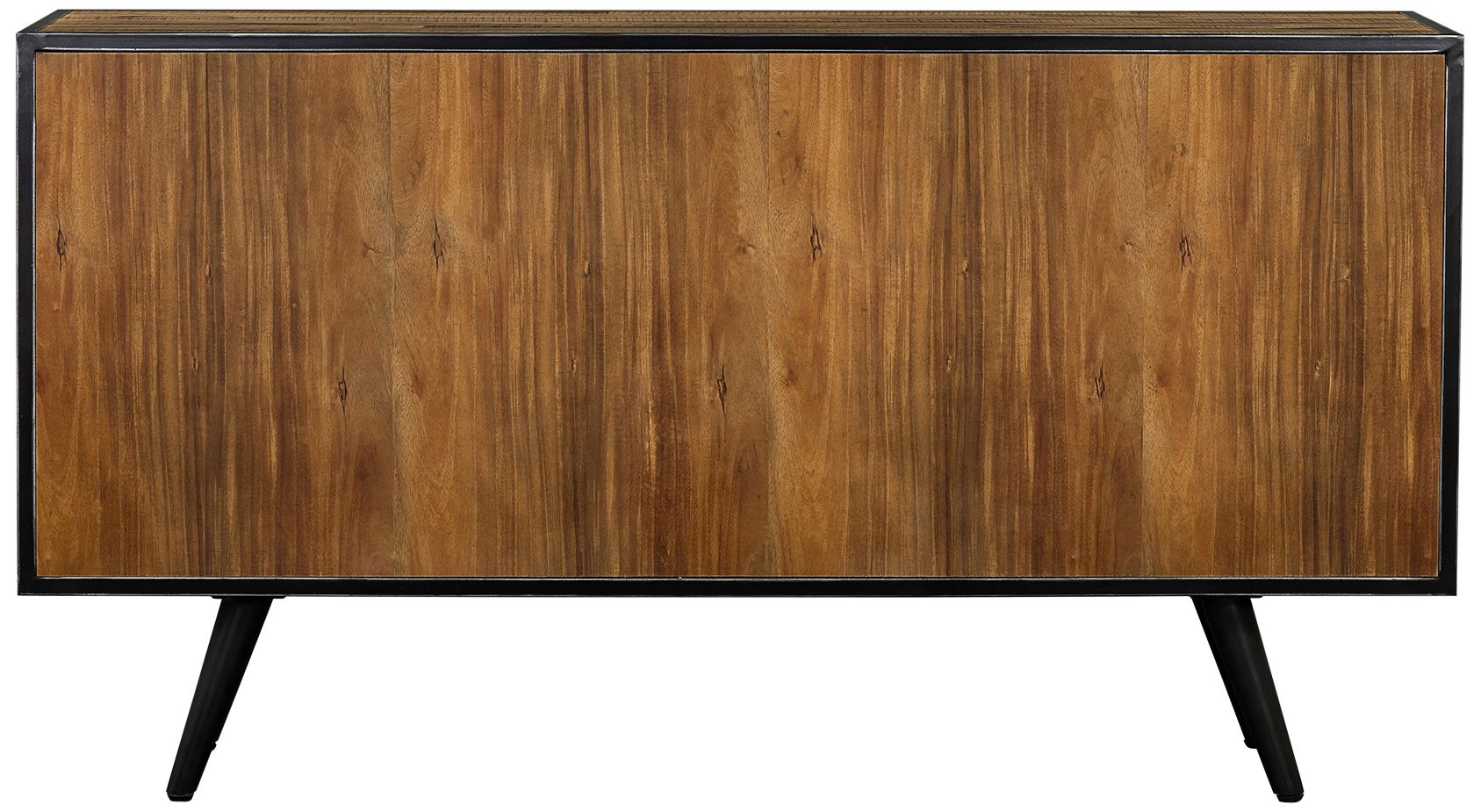 Cusco 57" Wide Rustic Antique Acacia Wood and Metal 3-Drawer Buffet