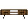 Cusco 59 in. Wide TV Stand in Antique Acacia Wood, and Metal
