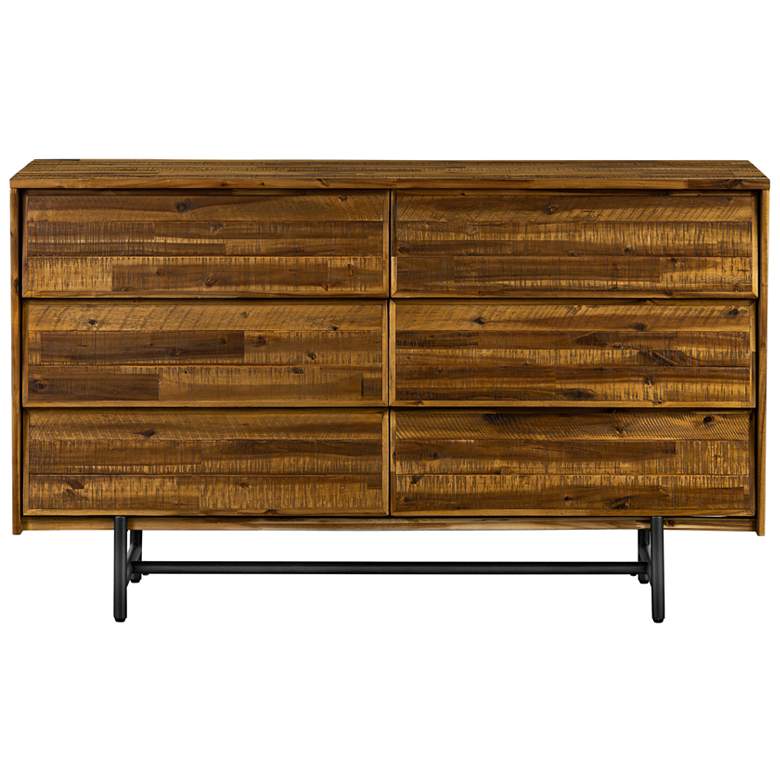 Image 1 Cusco Dresser with 6 Drawers in Rustic Acacia Wood