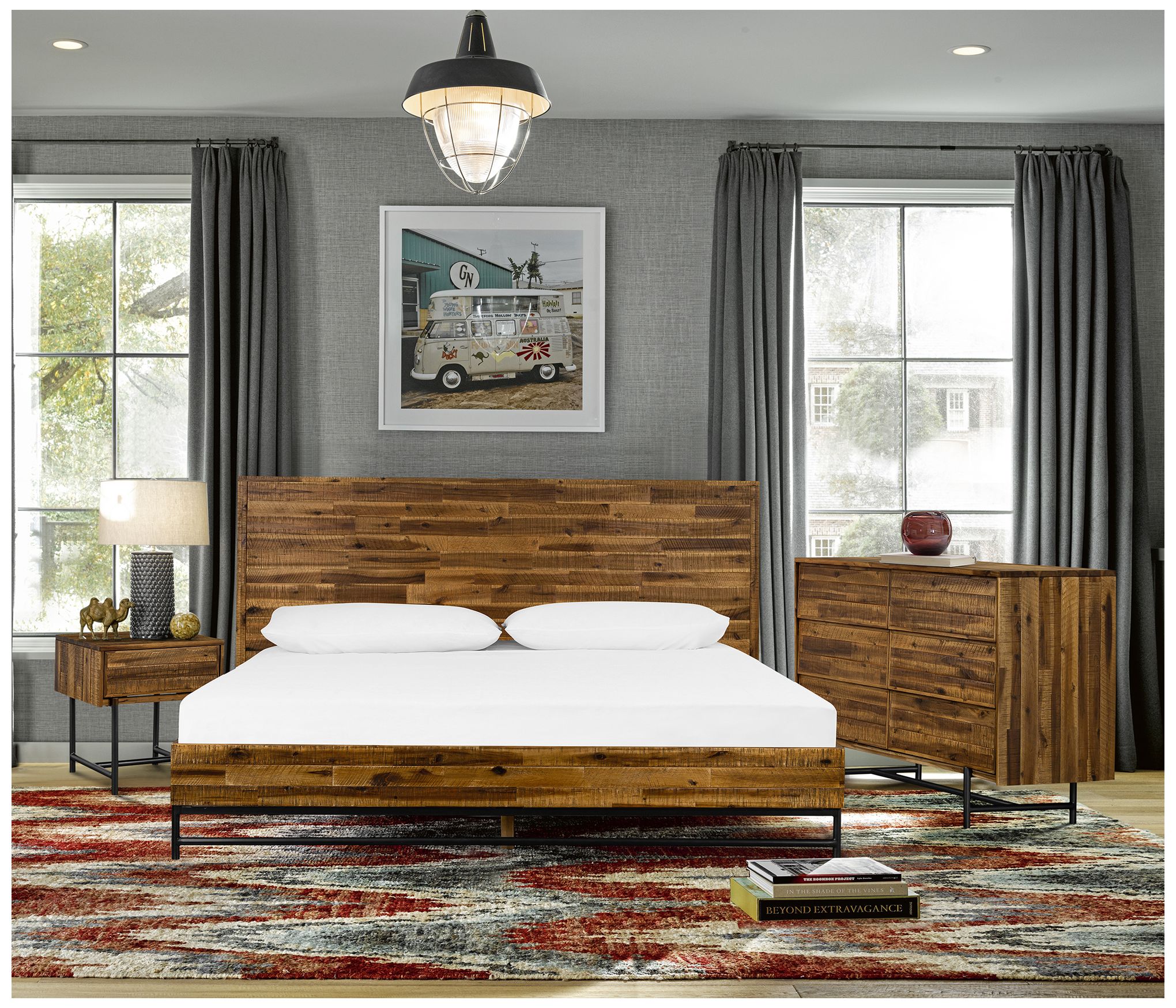 Cusco Dresser with 6 Drawers in Rustic Acacia Wood