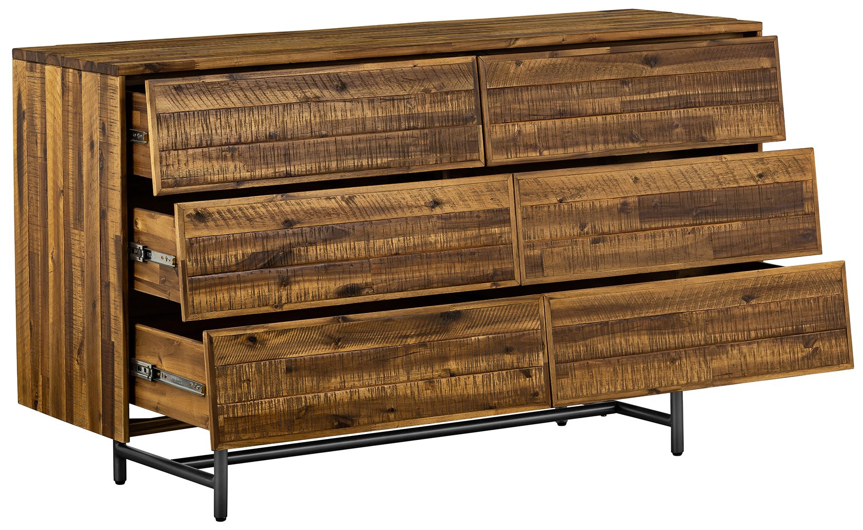 Image 4 Cusco Dresser with 6 Drawers in Rustic Acacia Wood more views