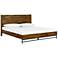 Cusco King Platform Bed in Antique Acacia Wood and Metal