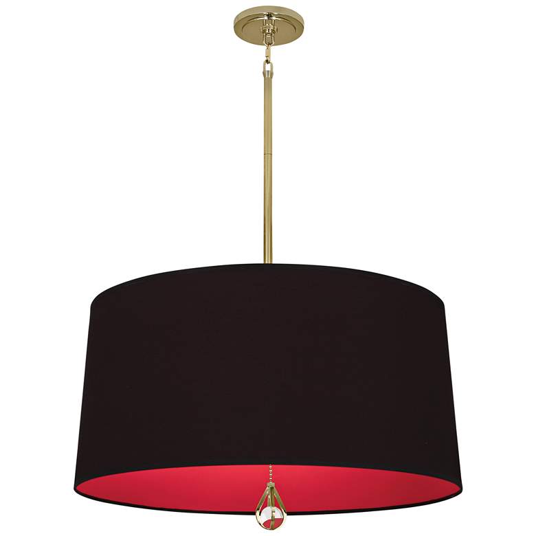 Image 2 Custis Collection 25 1/2"W Blacksmith Black and Red Pendant