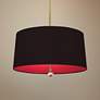 Custis Collection 25 1/2"W Blacksmith Black and Red Pendant