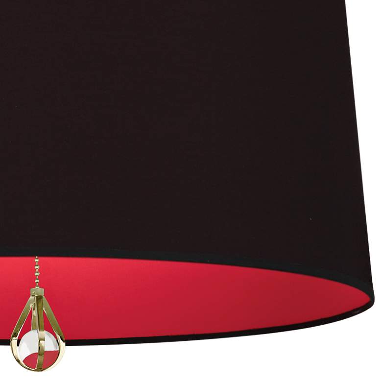Image 4 Custis Collection 25 1/2"W Blacksmith Black and Red Pendant more views