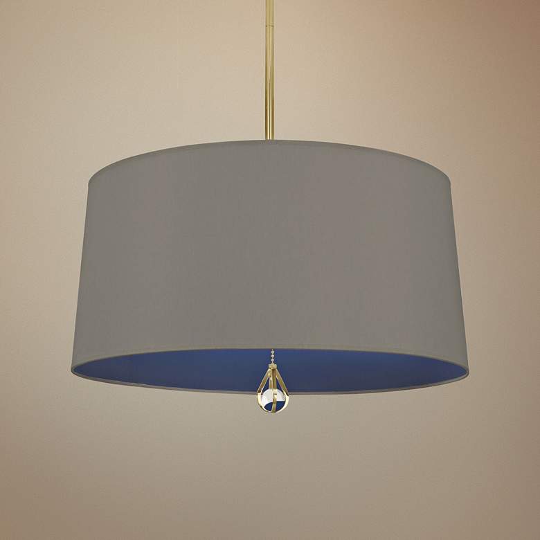 Image 1 Custis Collection 25 1/2"W Carter Gray and Ink Blue Pendant