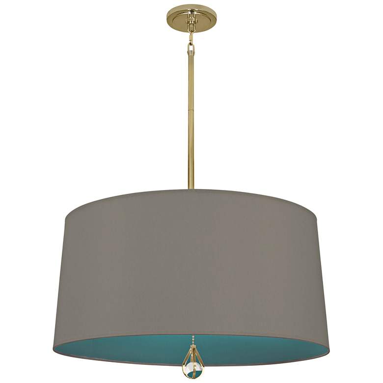 Image 2 Custis Collection 25 1/2"W Carter Gray and Mayo Teal Pendant