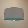 Custis Collection 25 1/2"W Carter Gray and Mayo Teal Pendant