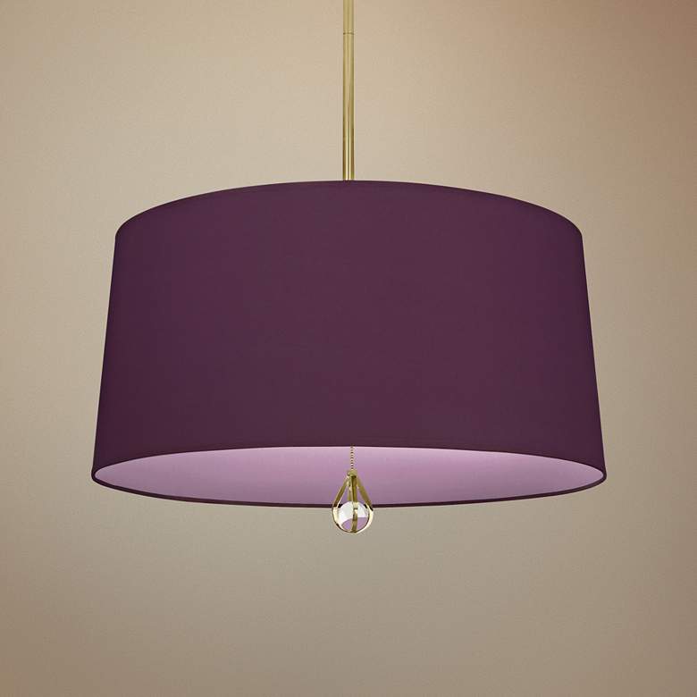 Custis Collection 25 1/2 inchW Grape and Ludwell Lilac Pendant