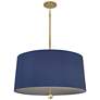 Custis Collection 25 1/2"W Ink Blue and Carter Gray Pendant