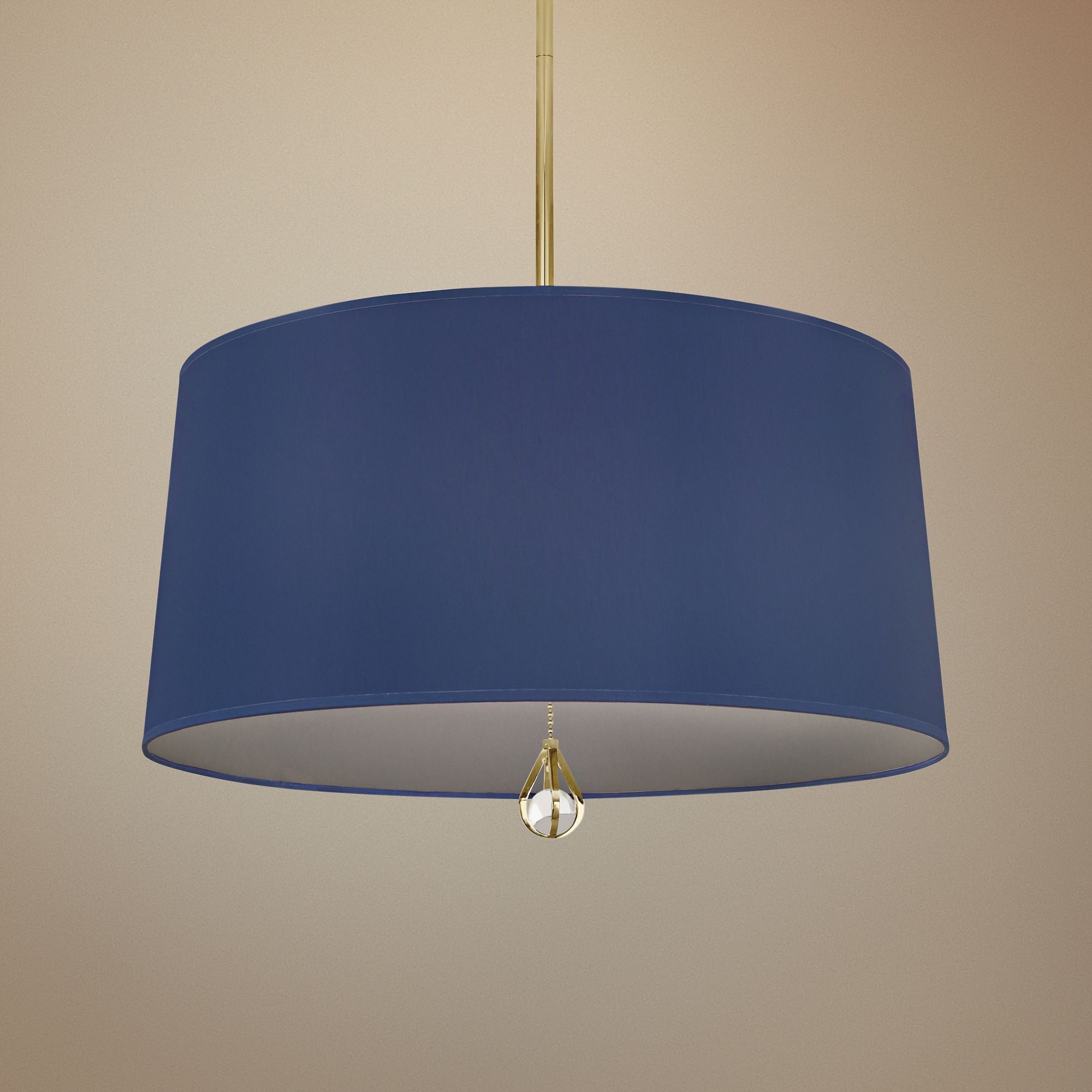 blue drum chandelier