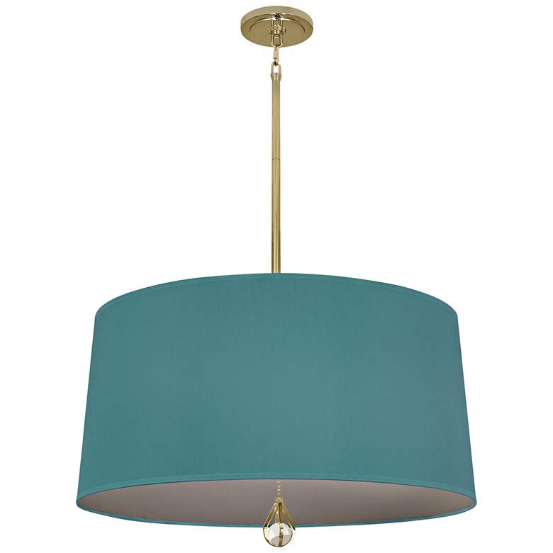 Image 2 Custis Collection 25 1/2"W Mayo Teal and Carter Gray Pendant