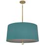 Custis Collection 25 1/2"W Mayo Teal and Carter Gray Pendant