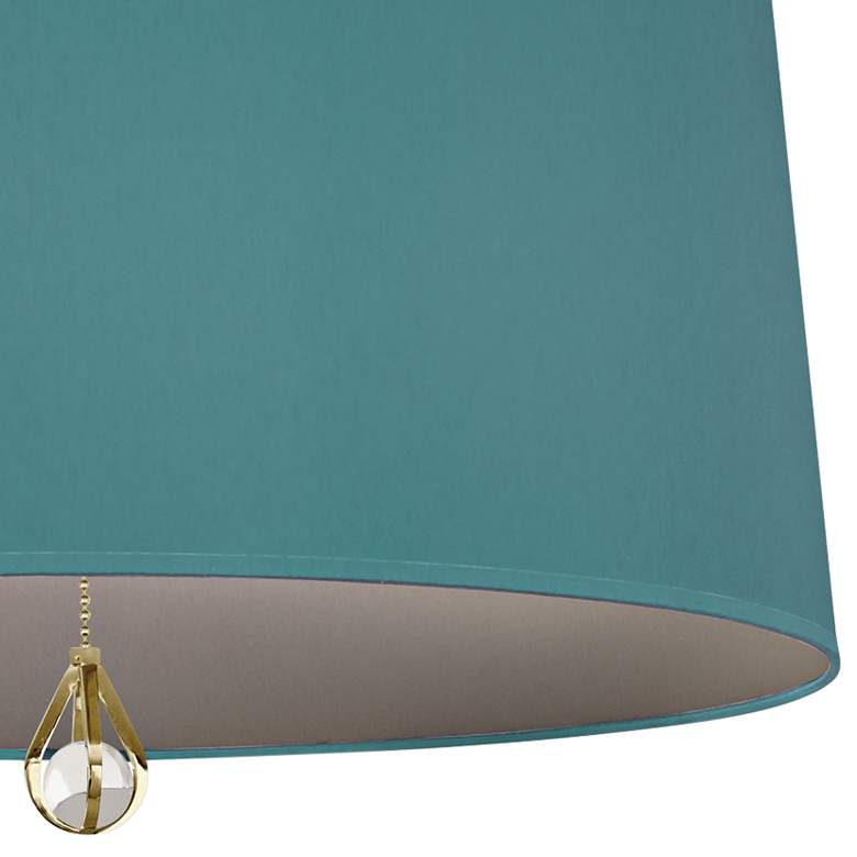Image 4 Custis Collection 25 1/2"W Mayo Teal and Carter Gray Pendant more views