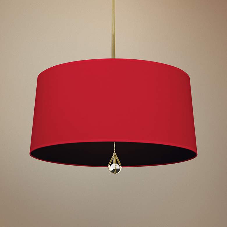 Image 1 Custis Collection 25 1/2"W Richmond Red and Black Pendant