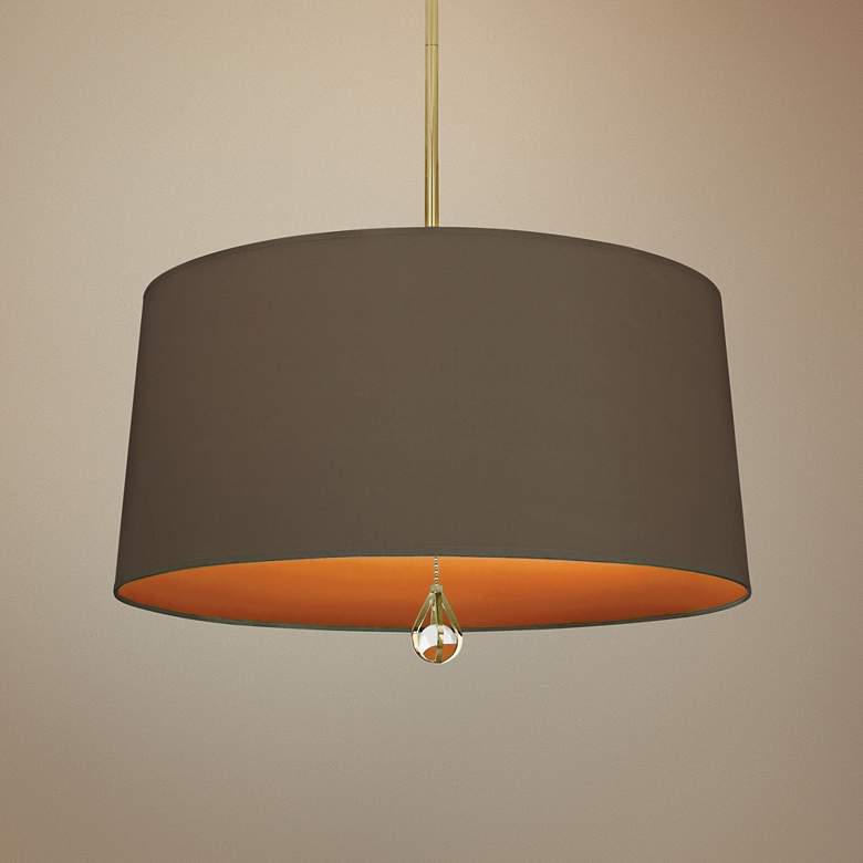 Image 1 Custis Collection 25 1/2"W Storm and Orange Pendant