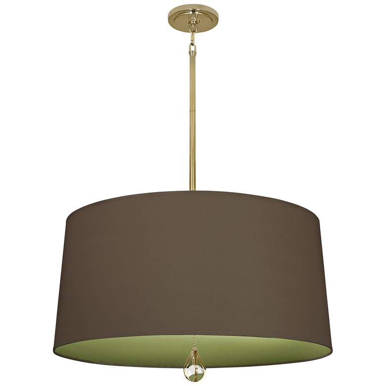 Image 2 Custis Collection 25 1/2"W Storm and Parrot Green Pendant