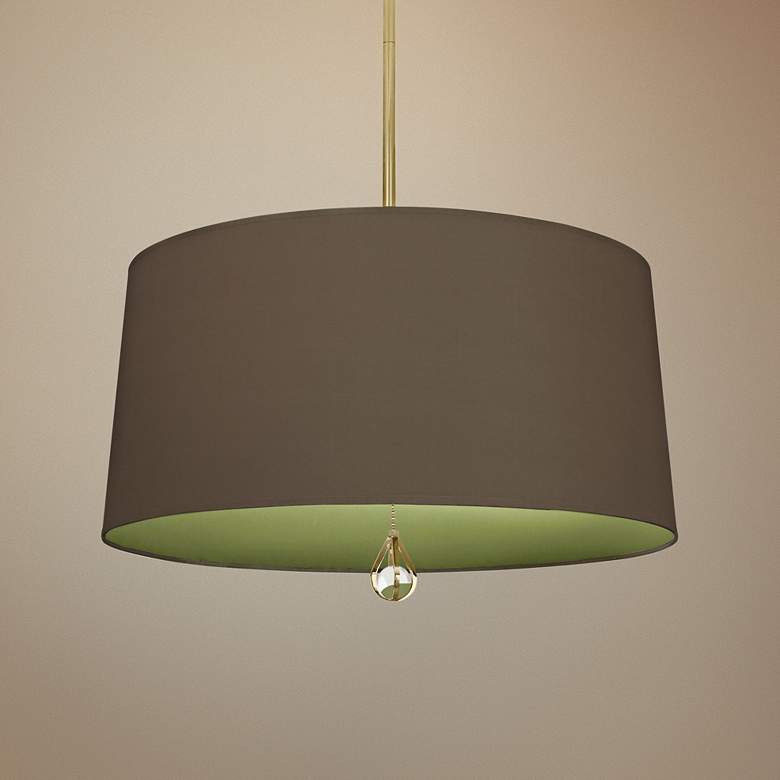Image 1 Custis Collection 25 1/2"W Storm and Parrot Green Pendant