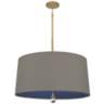 Custis Collection 25 1/2"W Carter Gray and Ink Blue Pendant