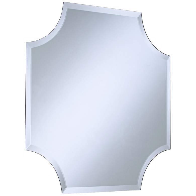 Image 4 Cut Corner Frameless 30 inch x 30 inch Beveled Wall Mirror more views