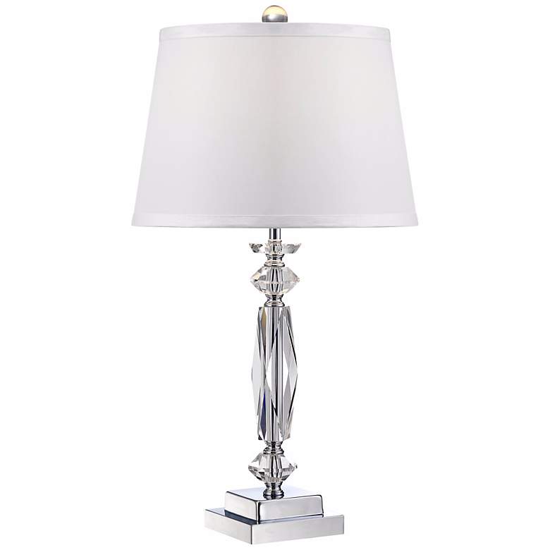 Cut Crystal Column 23&quot; High Accent Table Lamp