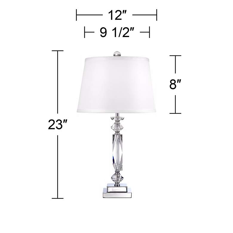 Cut Crystal Column 23&quot; High Accent Table Lamp more views