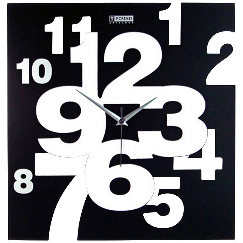 Image 1 Cut Out Artistic 15 1/2 inch Square Wall Clock