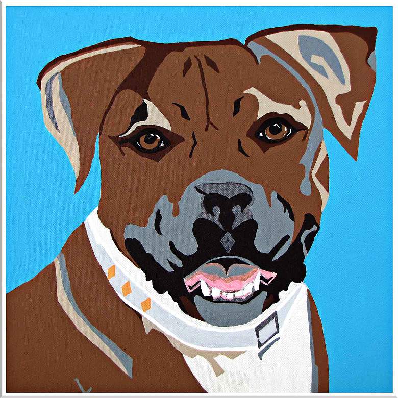 Image 1 Cute Pet V 16 inch Square Framed Giclee Wall Art