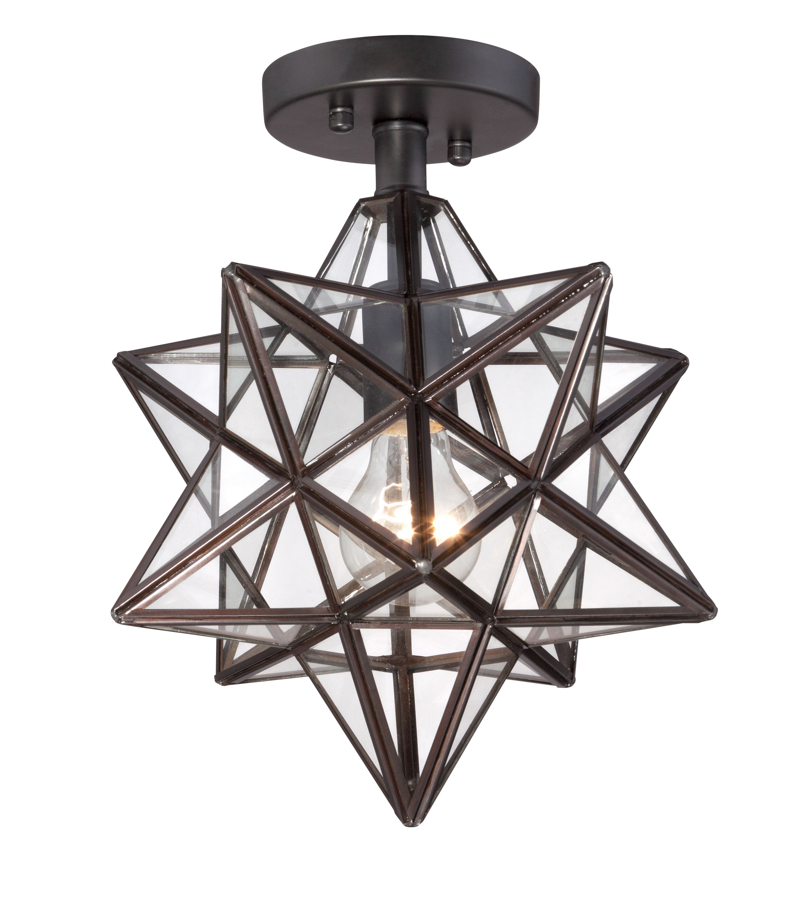 black star flush mount light