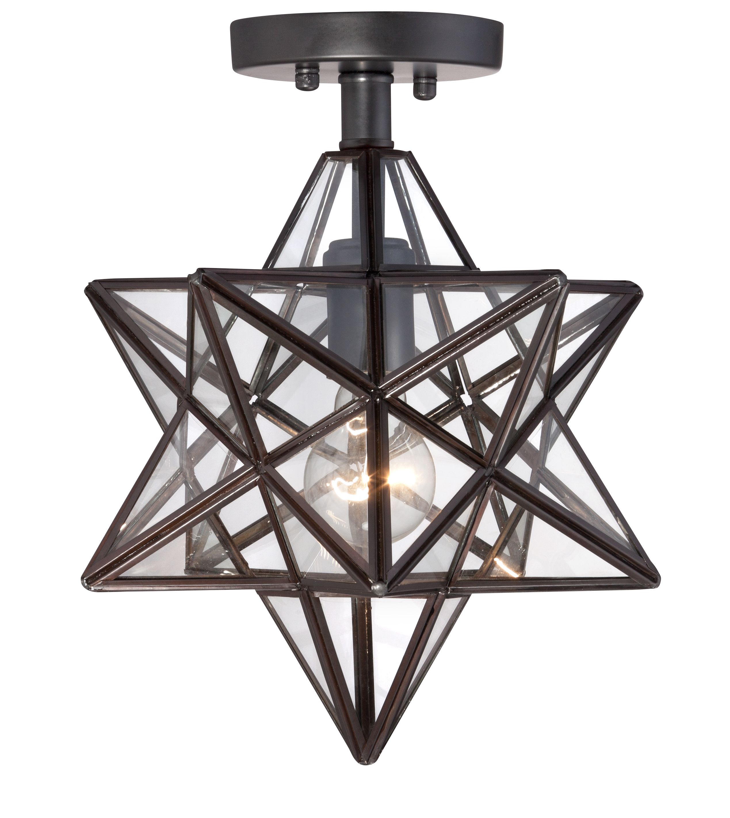 geometric star pendant light