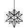 Cuthbert 15"W Black and Clear Glass Star Pendant Light