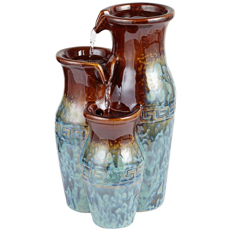Image 2 Cutie Mediterranean Jar 11 1/2" High Ceramic Tabletop Fountain