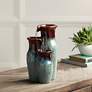 1_Cutie Mediterranean Jar 11 1/2" High Ceramic Tabletop Fountain