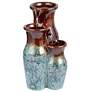 5_Cutie Mediterranean Jar 11 1/2" High Ceramic Tabletop Fountain more views