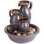 4_Cutie Triple Jug Indoor-Outdoor 8 1/4" High Tabletop Fountain