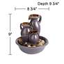 7_Cutie Triple Jug Indoor-Outdoor 8 1/4" High Tabletop Fountain more views