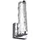 Cutler 13 1/2" High Chrome and Stone Glass LED Wall Sconce