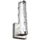 Cutler 13 1/2" High Nickel and Stone Glass LED Wall Sconce