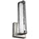 Cutler 13 1/2"H Satin Nickel and Crackle Glass LED Sconce