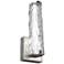 Cutler 13 1/2"H Satin Nickel and Rock Glass LED Wall Sconce