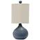 Cutler 16 1/2" High Blue Ceramic Accent Table Lamp