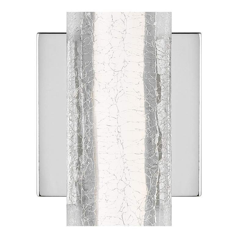 Image 2 Cutler 18 inch High Chrome and Crackle Glass LED Wall Sconce more views