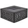 Cutout 2" High Black Metal Solar LED Outdoor Post Light