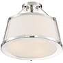 1_Cutty 15 1/2" Wide Polished Nickel Ceiling Light
