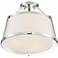 Cutty 15 1/2" Wide Polished Nickel Ceiling Light