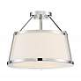 3_Cutty 15 1/2" Wide Polished Nickel Ceiling Light more views