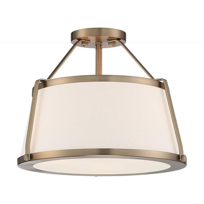 Image 3 Cutty; 3 Light; Semi-Flush Fixture; Burnished Brass Finish more views