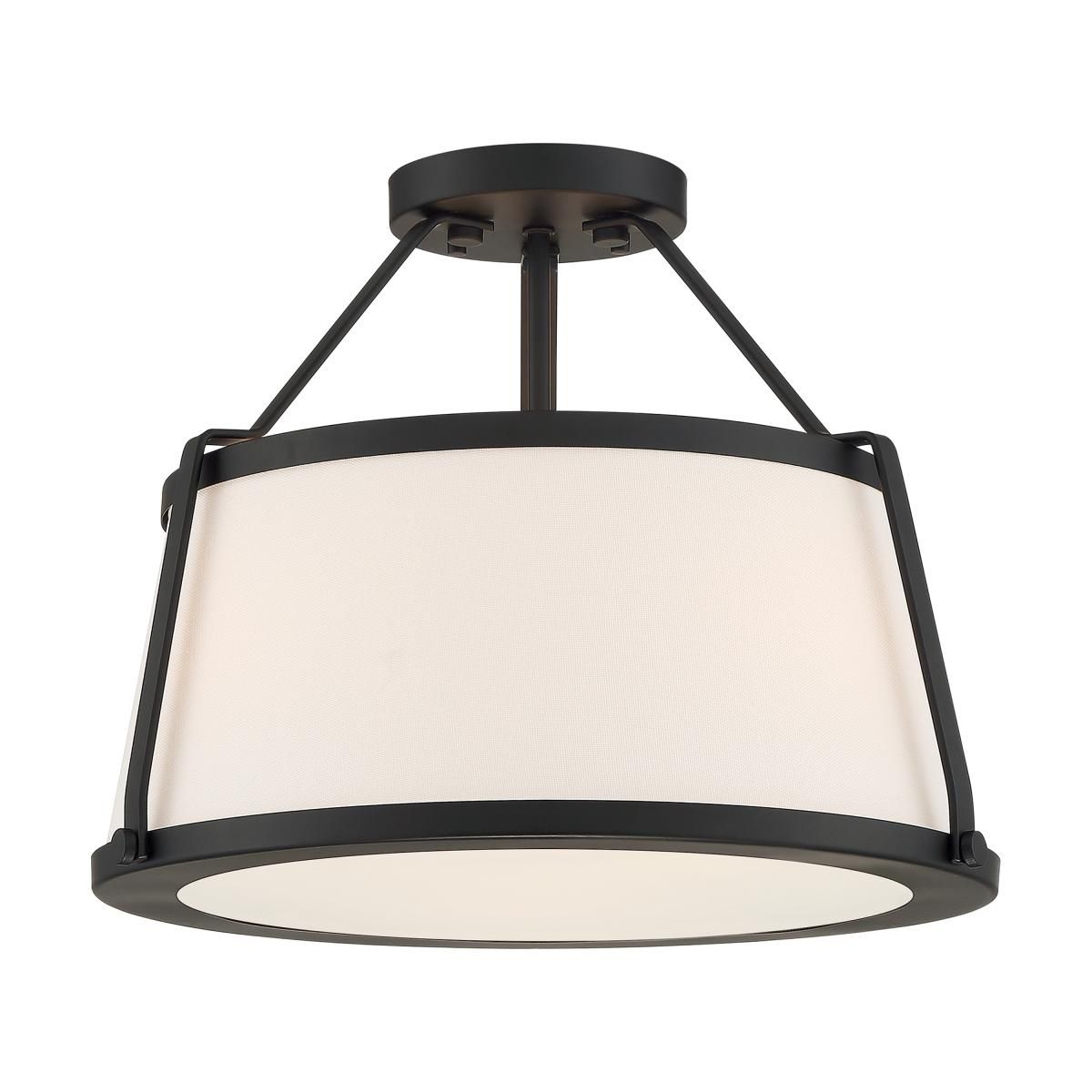 Image 3 Cutty; 3 Light; Semi-Flush Fixture; Matte Black Finish more views
