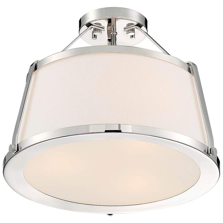 Image 1 Cutty; 3 Light; Semi-Flush Fixture; Polished Nickel Finish